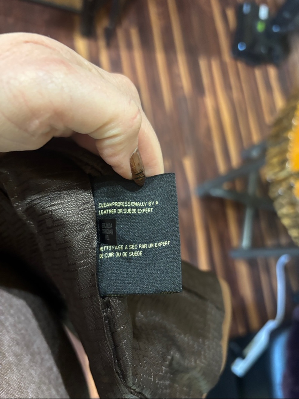 Cole Haan Women's Brown Zip-Front Leather Jacket - Picture 8 of 8